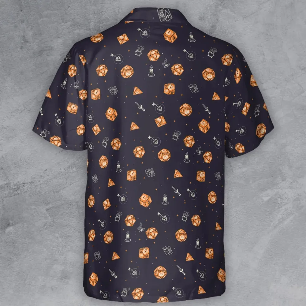 Halloween Dices Pattern Button Down Shirt - 3