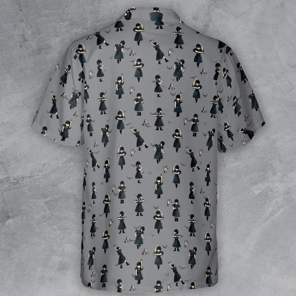 Wednesday Dance Pattern Button Down Shirt - 3