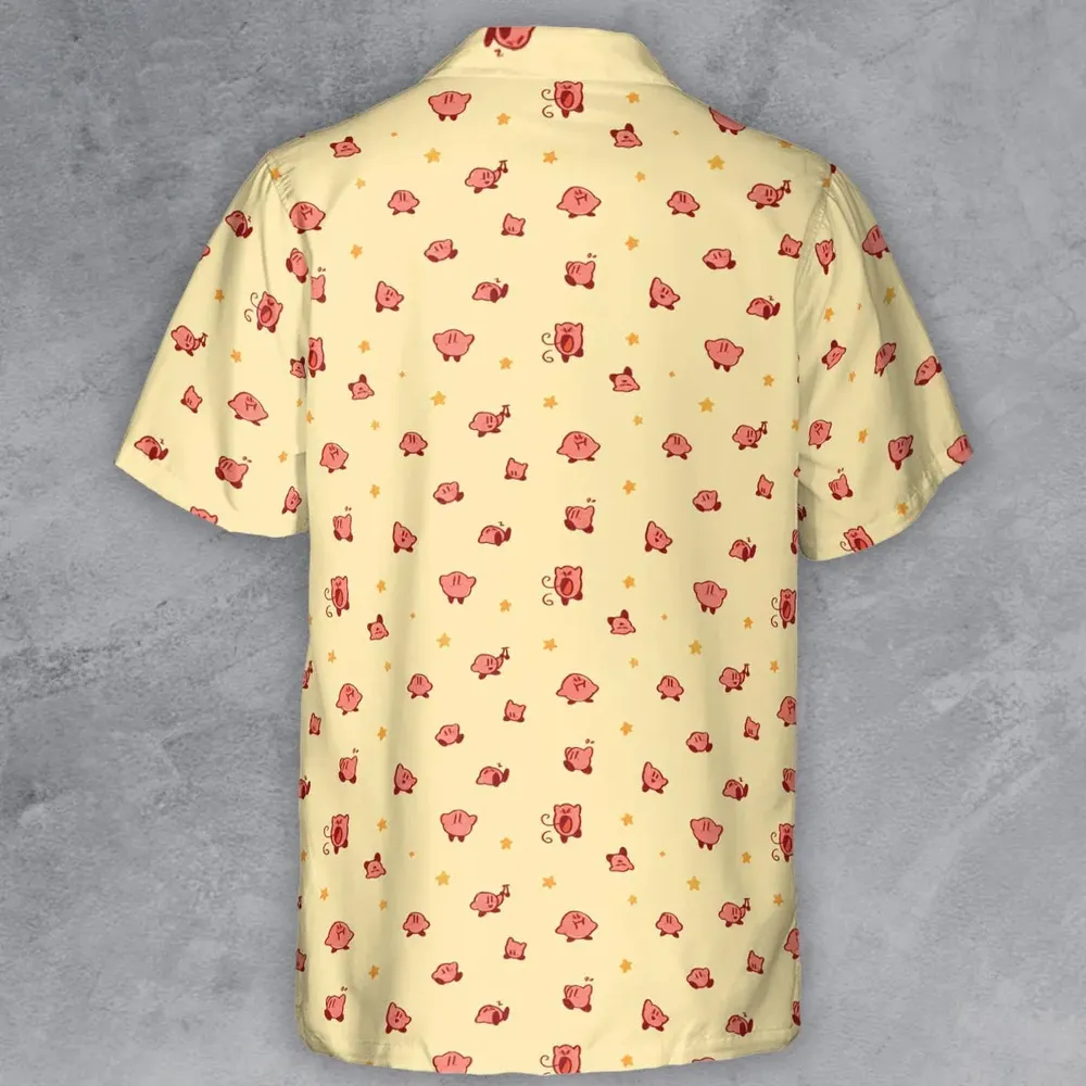 Nintendo Kirby Pattern Button Down Shirt - 3