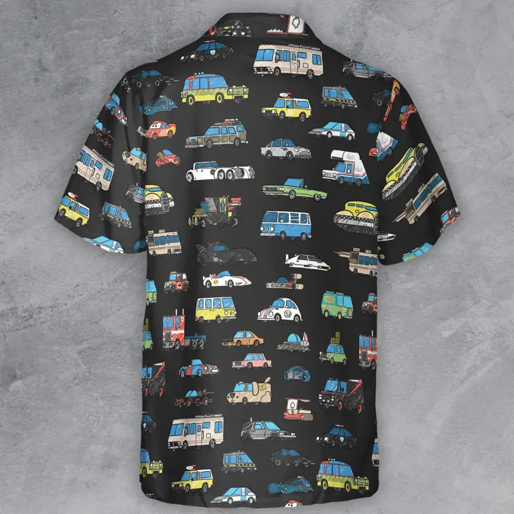 Movie Cars Pattern Button Down Shirt - 3