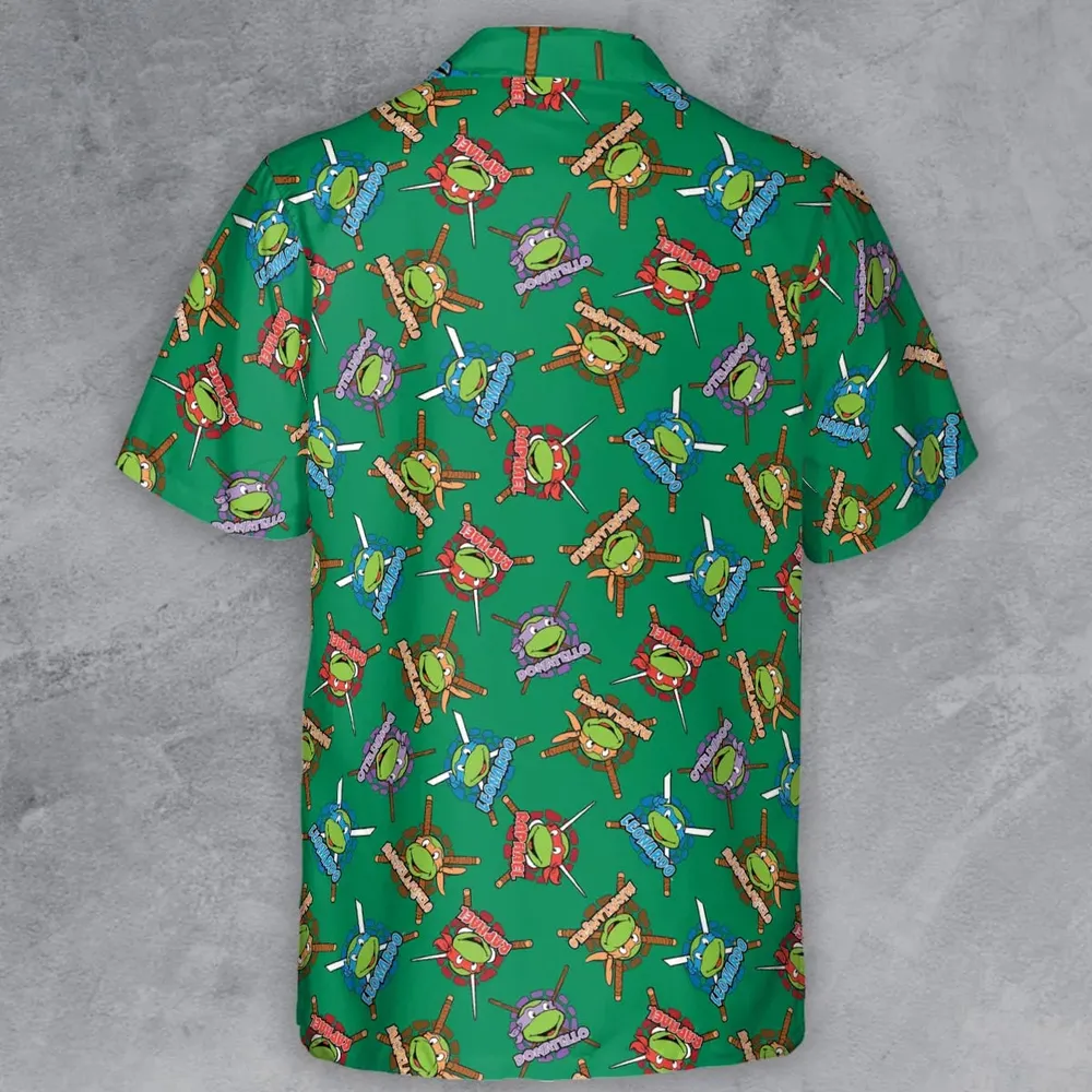 TMNT Characters Pattern Button Down Shirt - 3