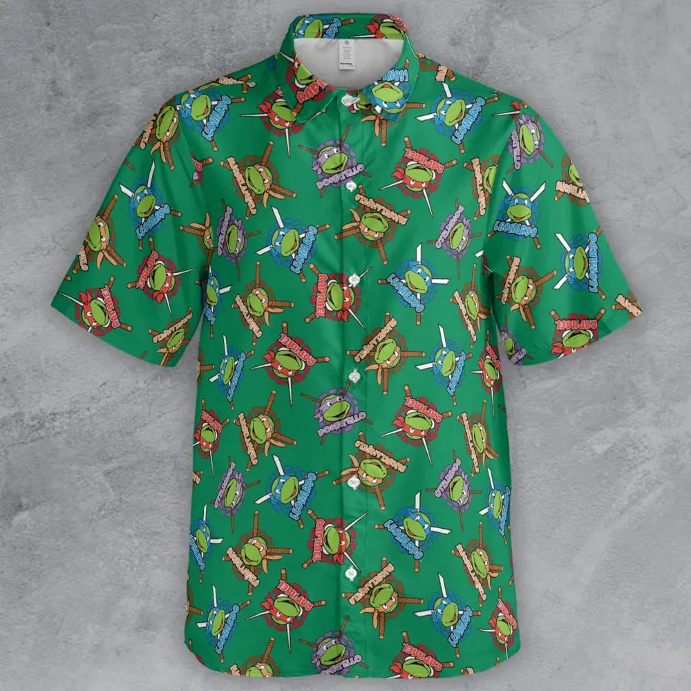 TMNT Characters Pattern Button Down Shirt - 2