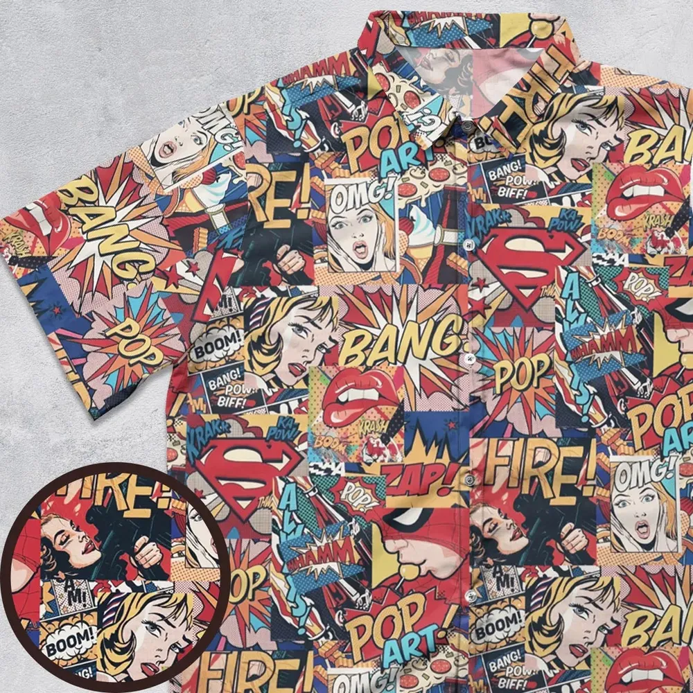 Pop Art Button Down Shirt - 1