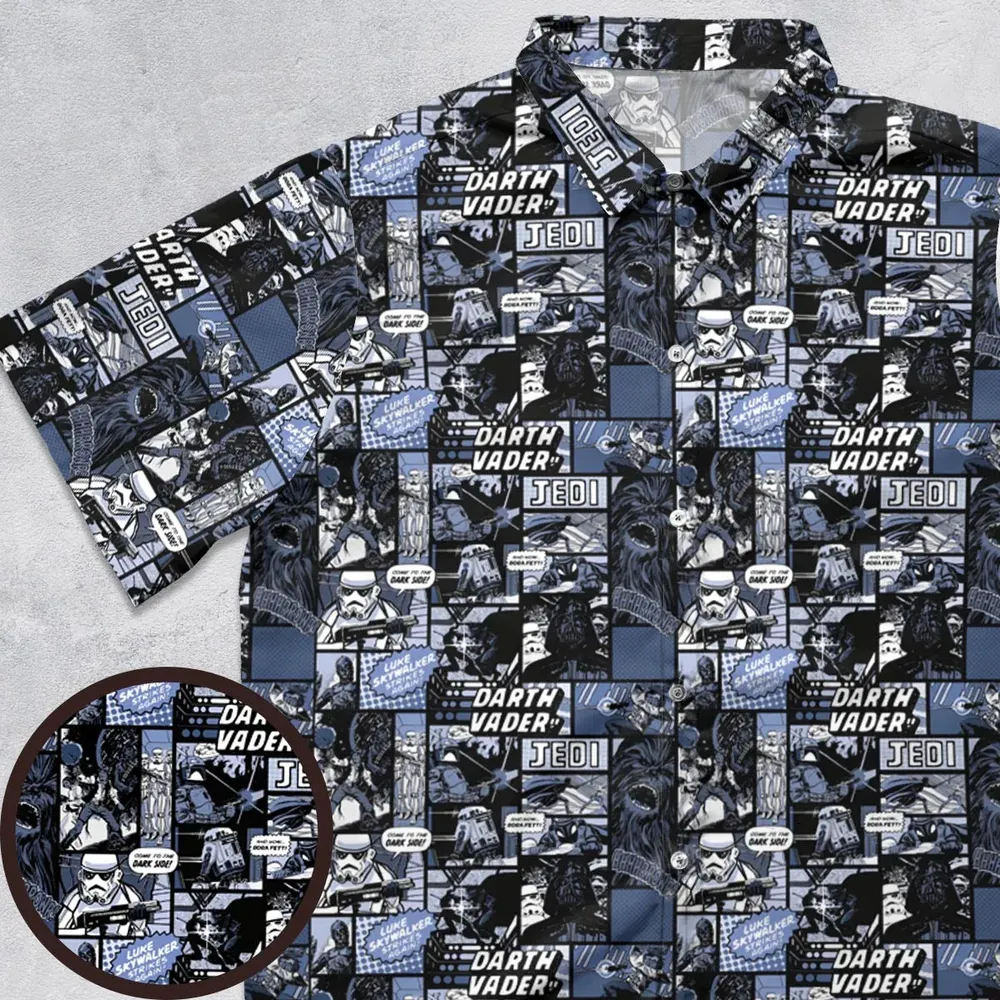 Star Wars Dark Side Comic Button Down Shirt - 1
