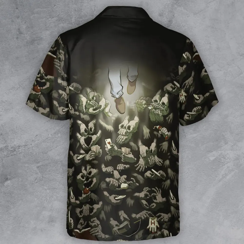 Funny Helping Hands Labyrinth Button Down Shirt - 3