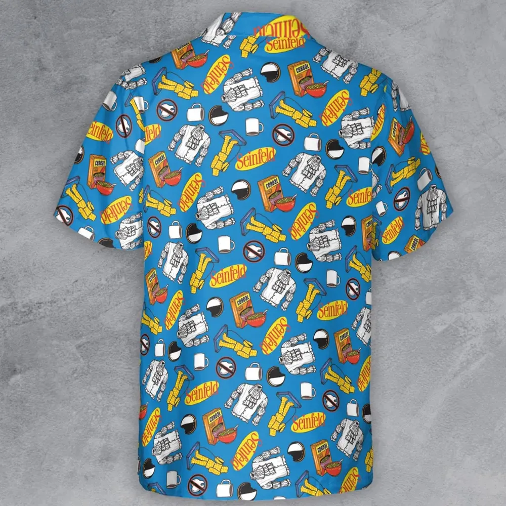 Jerry Seinfeld Comedian Pattern Button Down Shirt - 3