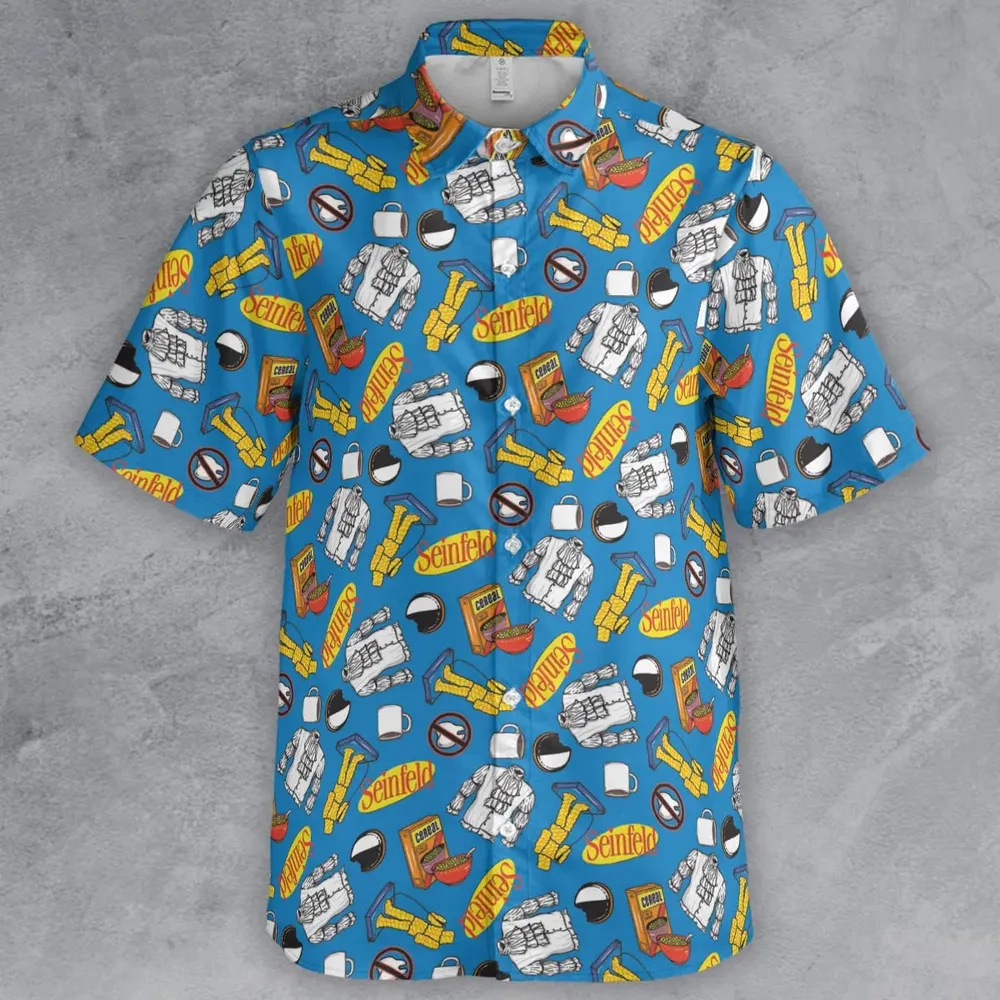 Jerry Seinfeld Comedian Pattern Button Down Shirt - 2