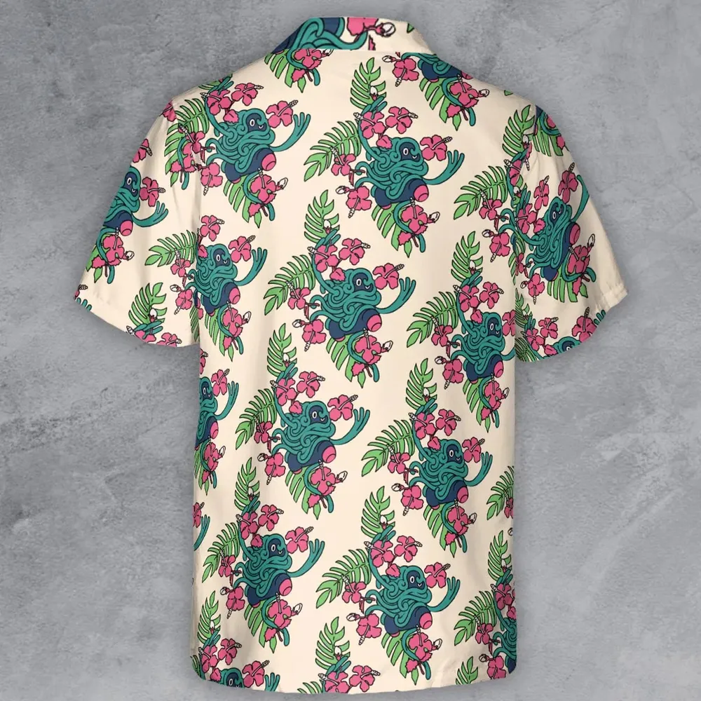 Tropical Tangrowth Pokemon Button Down Shirt - 3