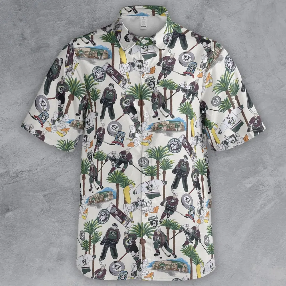 Hockey Mighty Ducks Players Button Down Shirt - 2