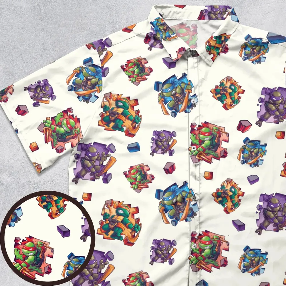TMNT Break The Wall Button Down Shirt - 1
