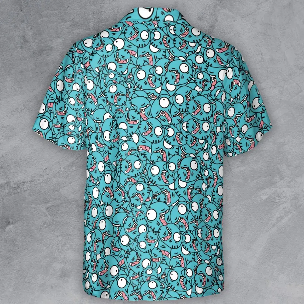 Gumball Watterson Pattern Button Down Shirt - 3