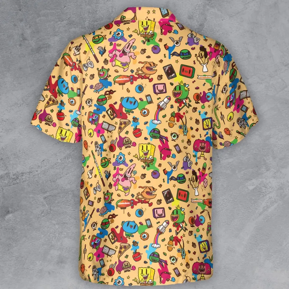 Spongebob Doodle Button Down Shirt - 3