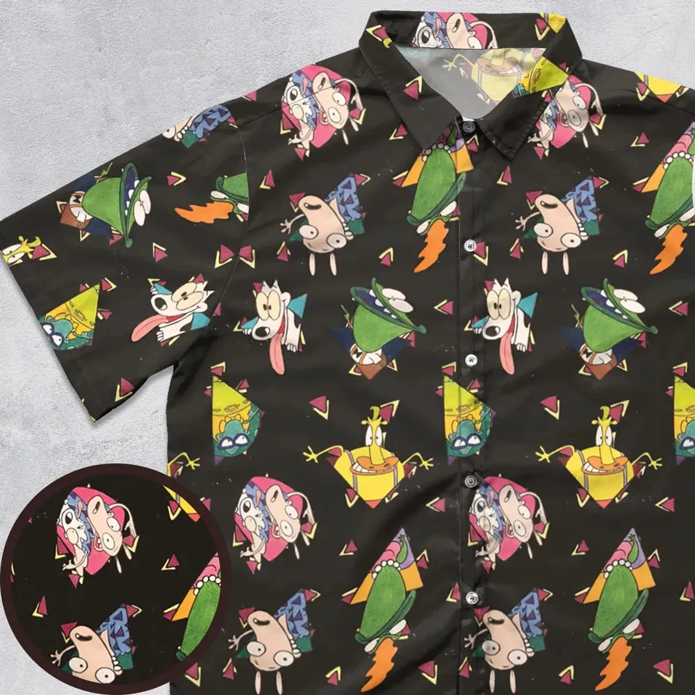 Rocko's Modern Life Pattern Button Down Shirt - 1