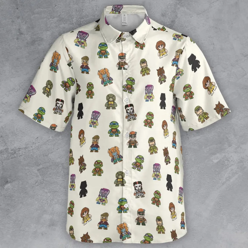 Teenage Mutant Ninja Turtles in Kidrobot style Button Down Shirt - 2