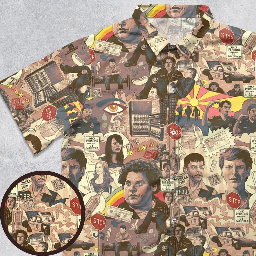 Retro Art Buddies Superbad Button Down Shirt - 1