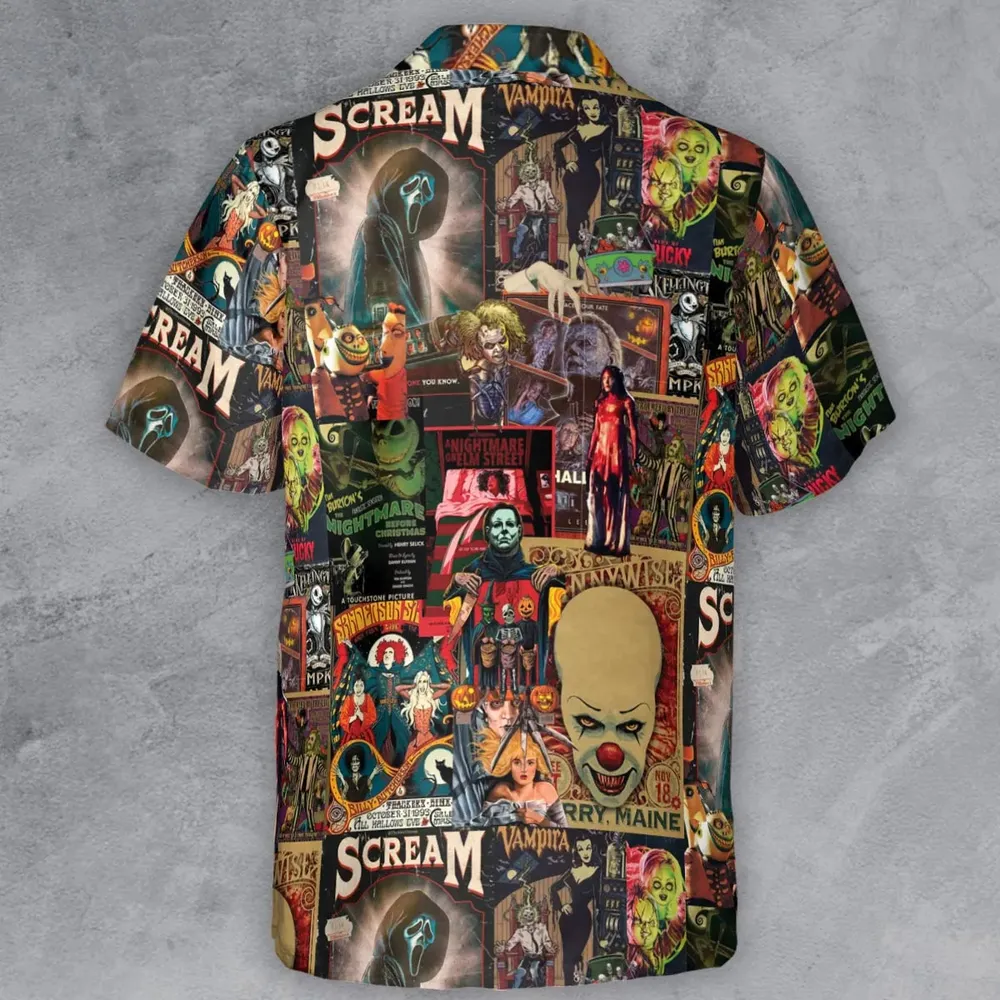 Vintage Scary Button Down Shirt - 3