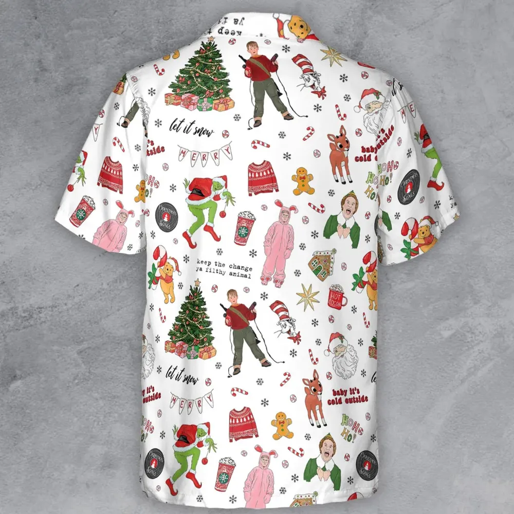 Holiday Movie Christmas Characters Button Down Shirt - 3