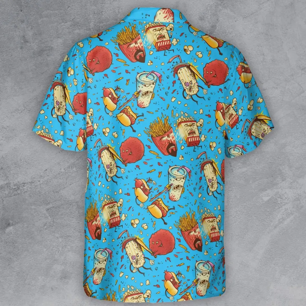 Fight! Aqua Teen Hunger Force Button Down Shirt - 3