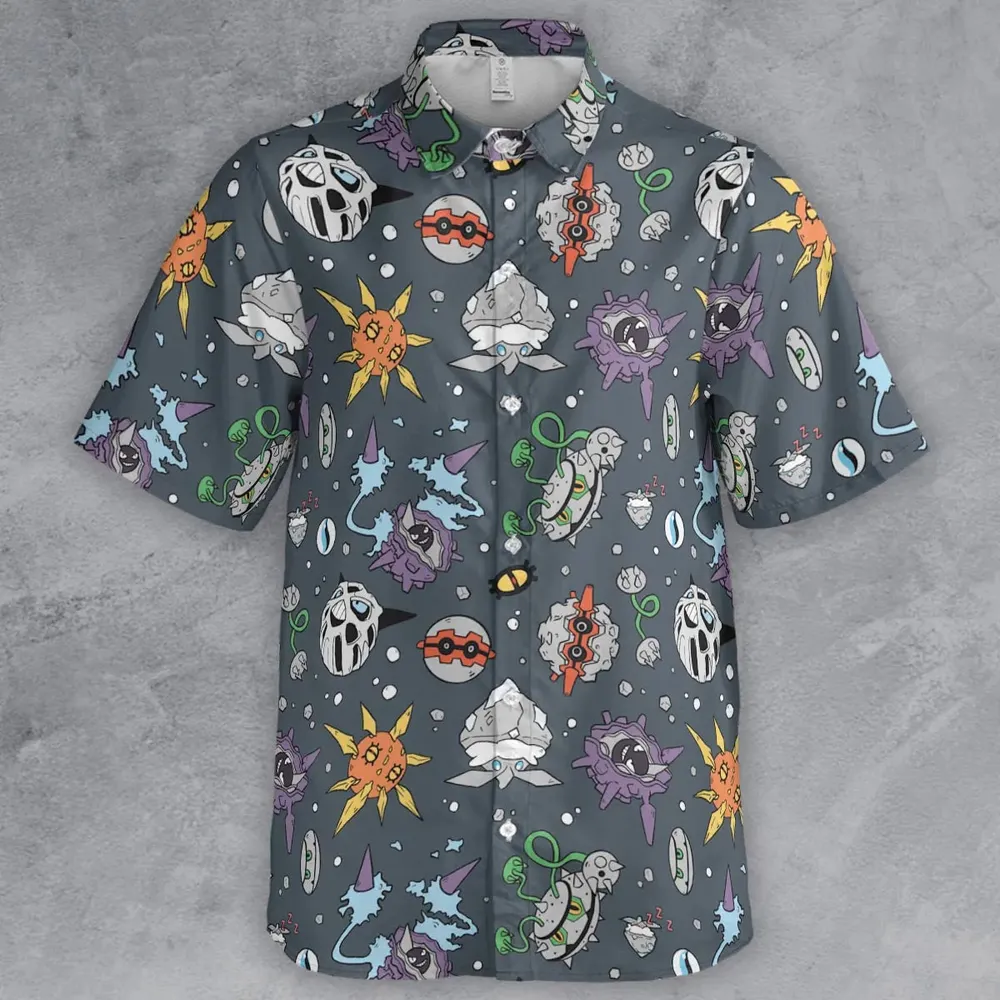 Rock Type Pokemon Button Down Shirt - 2