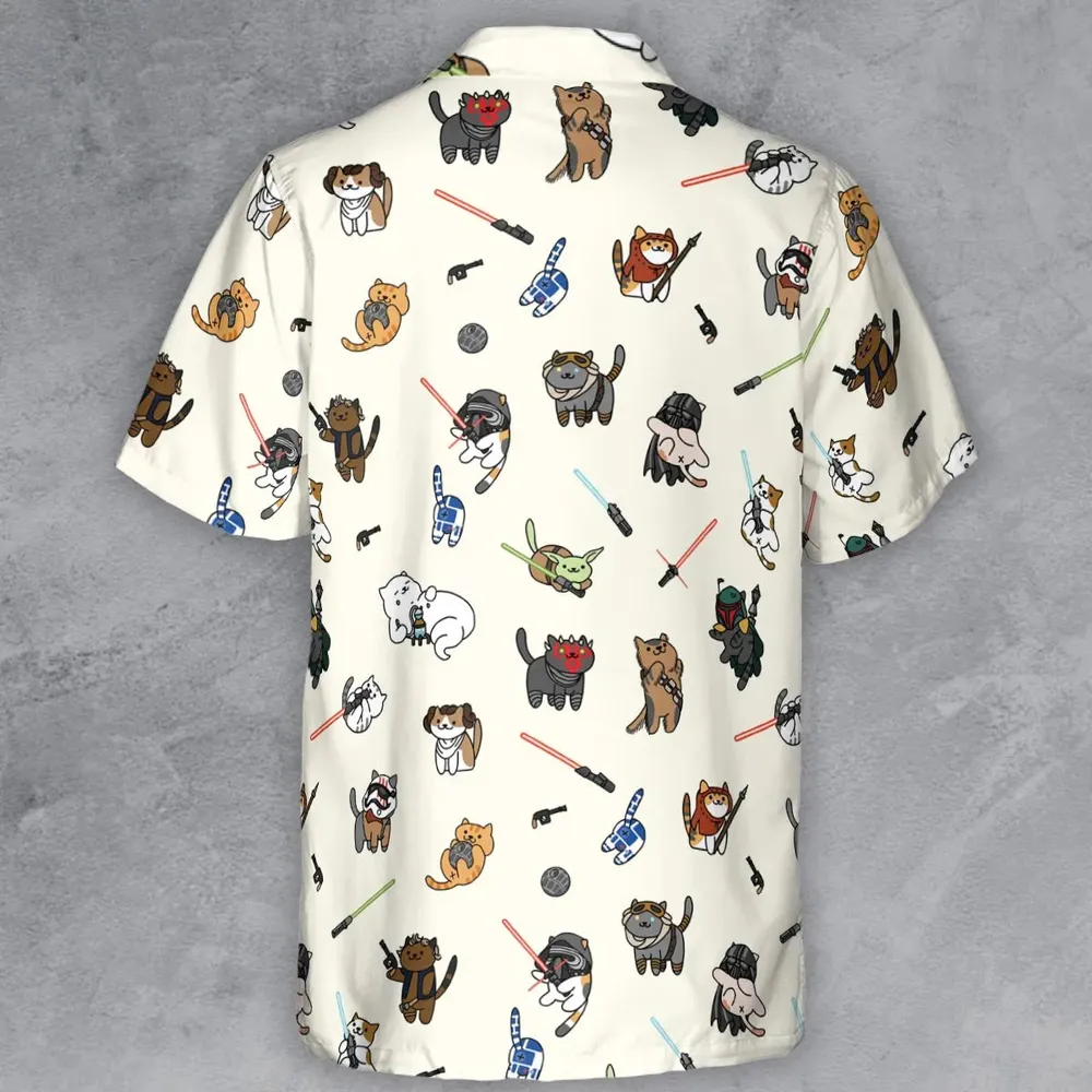 Star Wars Characters as Cats Button Down Shirt - 3