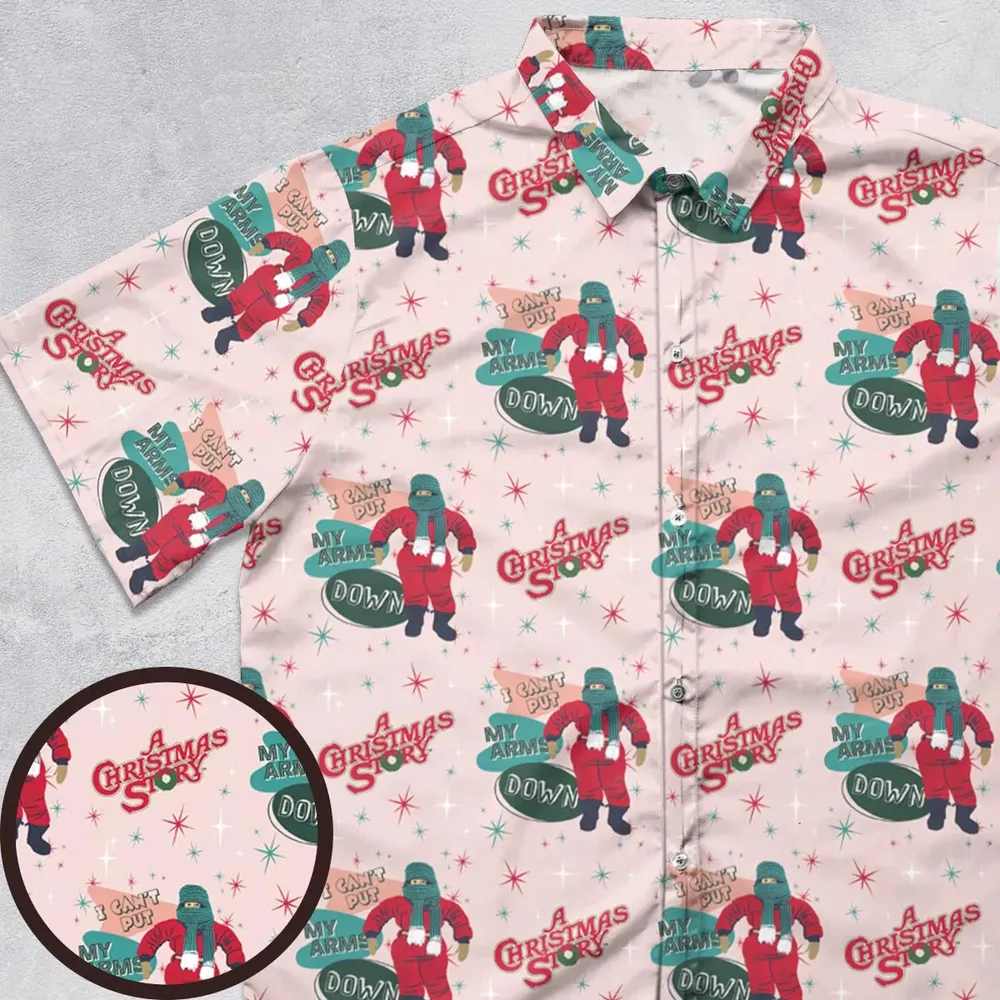 I Can't Put My Arms Down A Christmas Story Button Down Shirt - 1