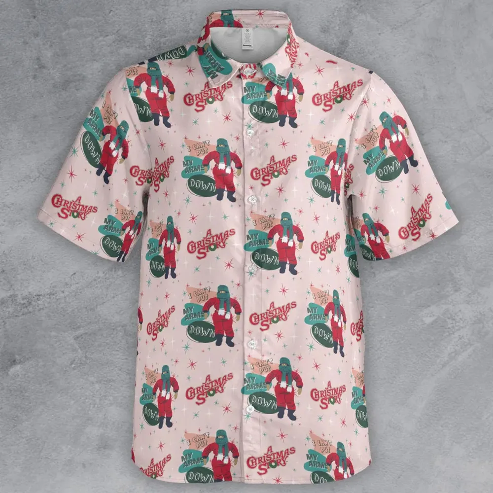 I Can't Put My Arms Down A Christmas Story Button Down Shirt - 2