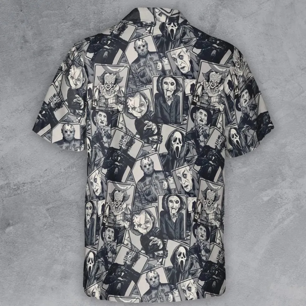 Halloween Horror Villains Button Down Shirt - 3