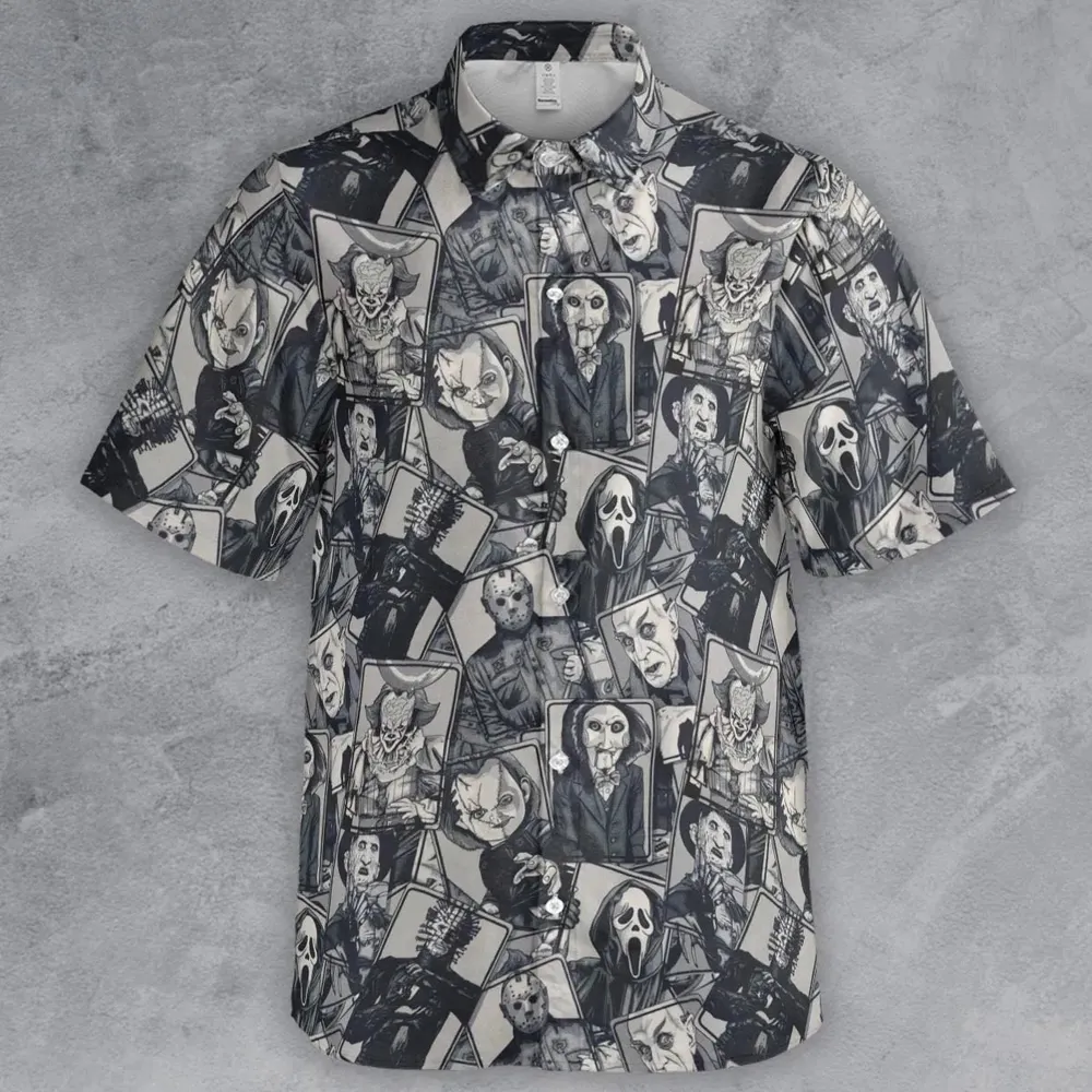 Halloween Horror Villains Button Down Shirt - 2