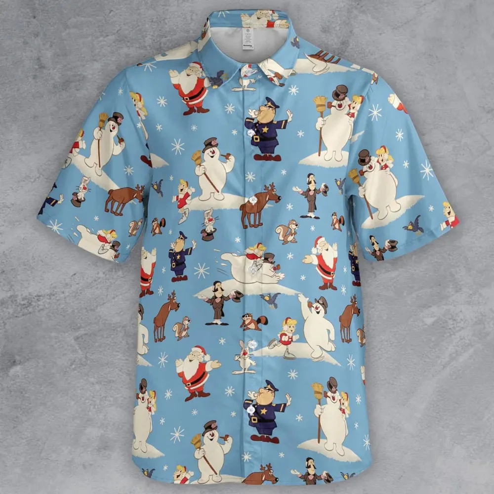 Frosty the Snowman Christmas Characters Button Down Shirt - 2