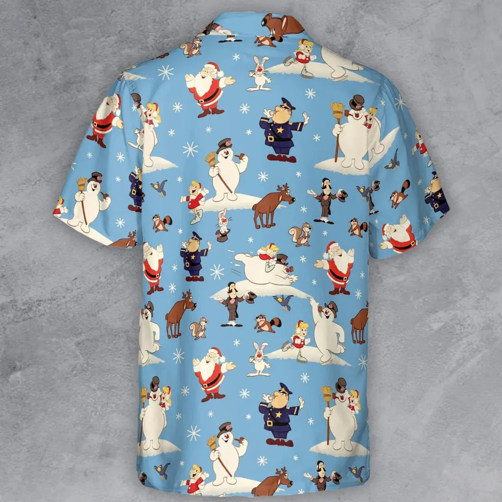 Frosty the Snowman Christmas Characters Button Down Shirt - 3