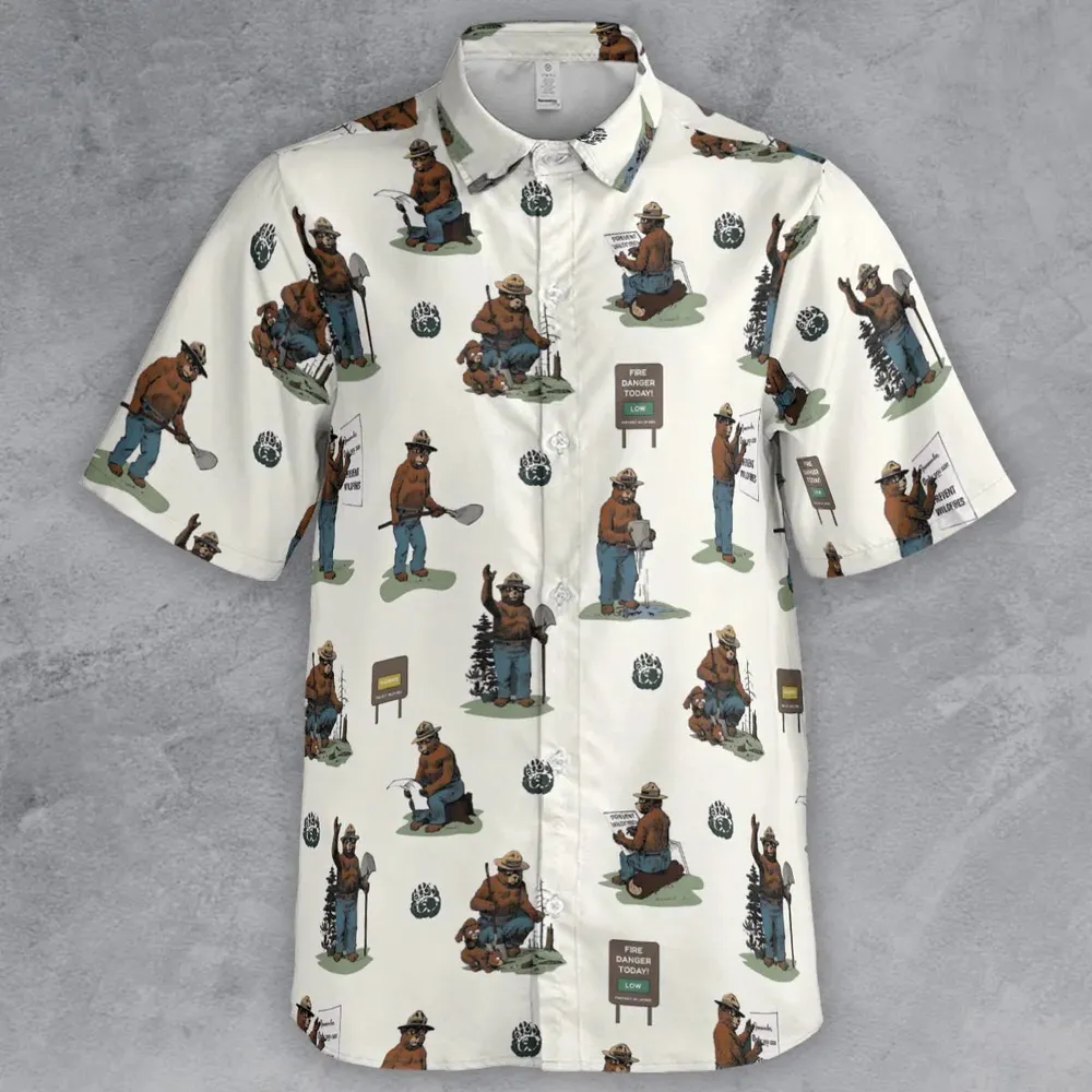 Smokey The Bear Button Down Shirt - 2