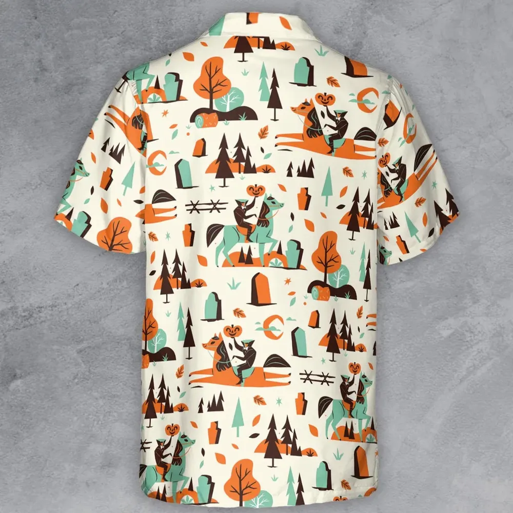Halloween folklore The Headless Horseman Button Down Shirt - 3