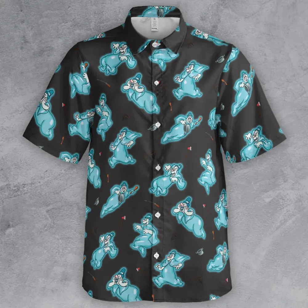 Classic Animated Cartoon Lonesome Ghosts Button Down Shirt - 2