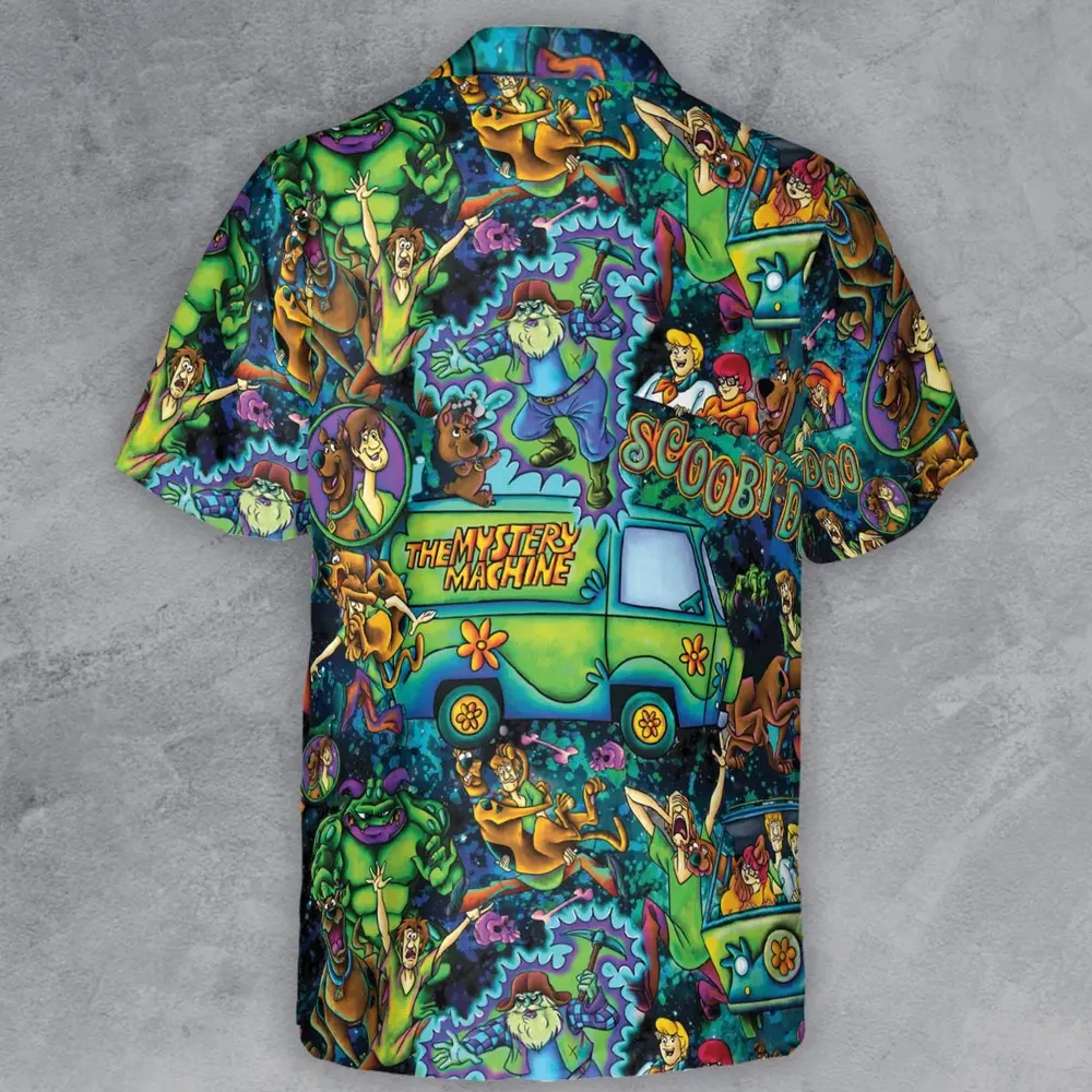 Monsters Mayhem and The Mystery Machine Scooby Doo Button Down Shirt - 3