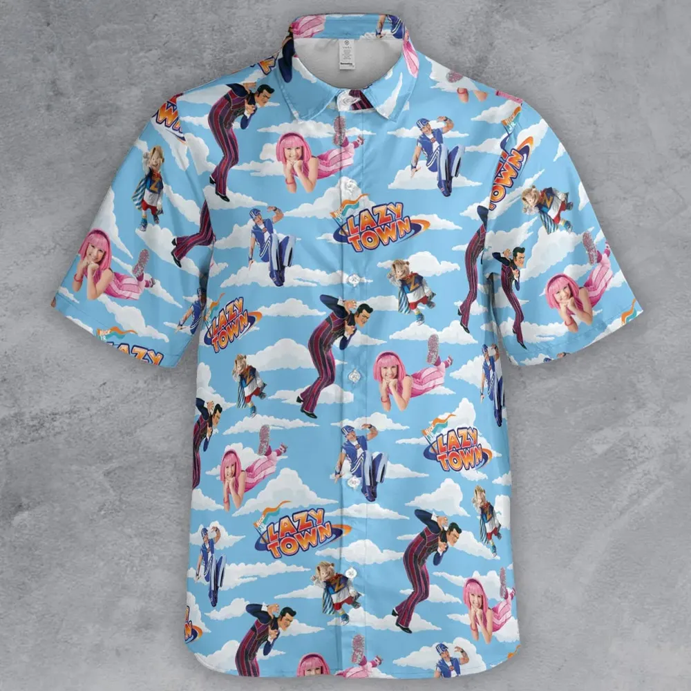 Lazy Town Collage Button Down Shirt - 2