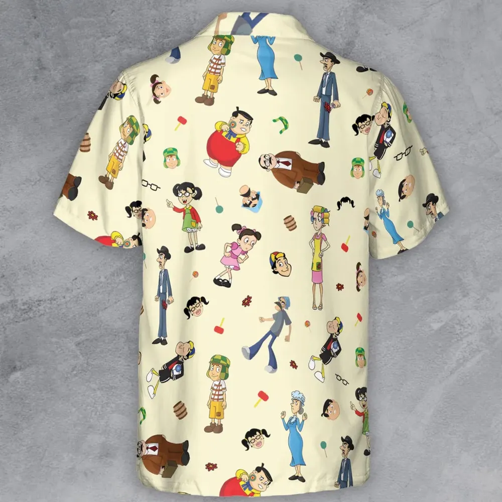 El Chavo Cartoon Characters Button Down Shirt - 3