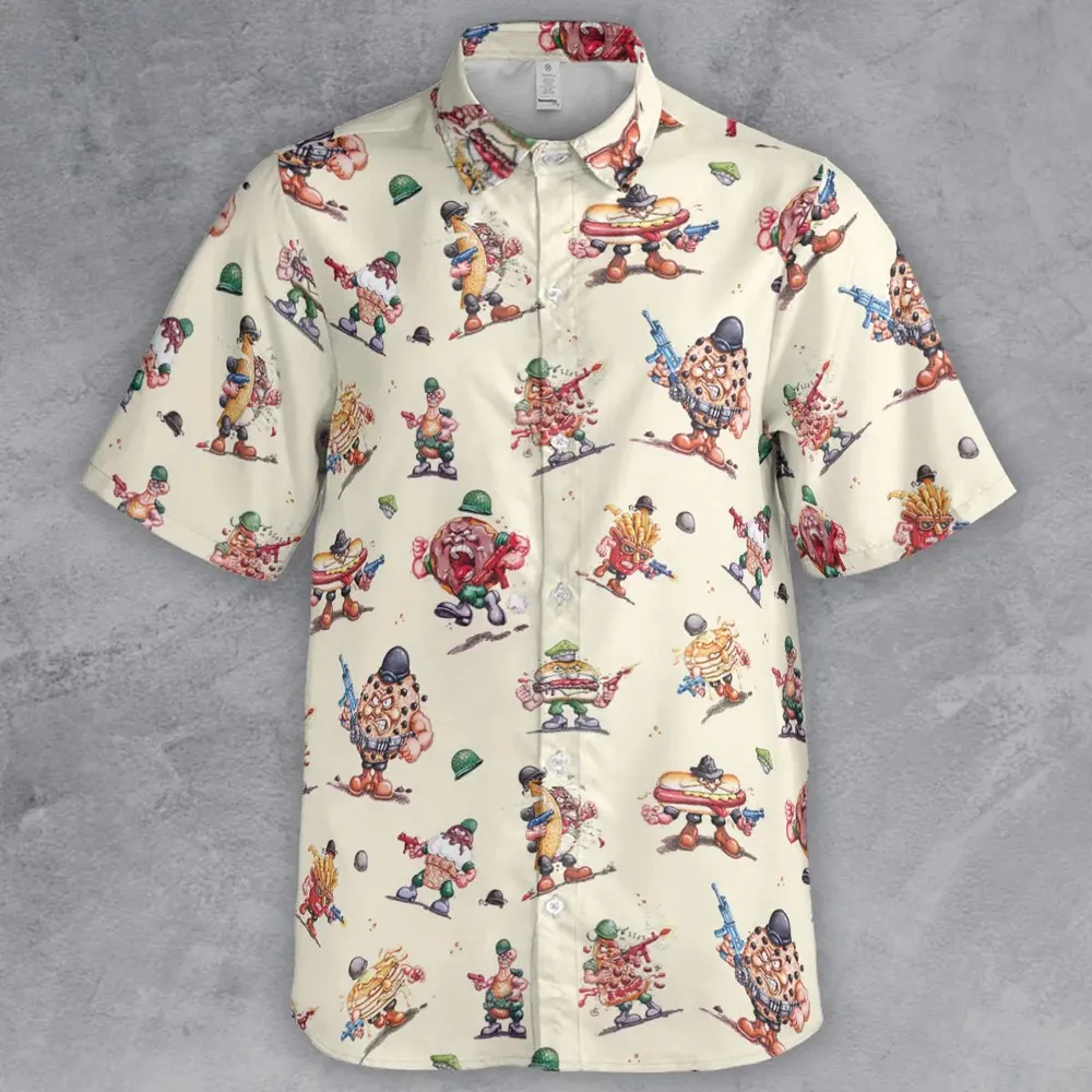 Kitchen Commandos and Refrigerator Rejects Food Fighters Button Down Shirt - 2