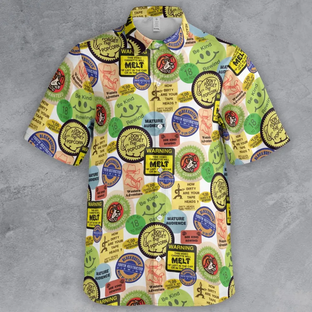 1976 Future Is Here VHS Button Down Shirt - 2