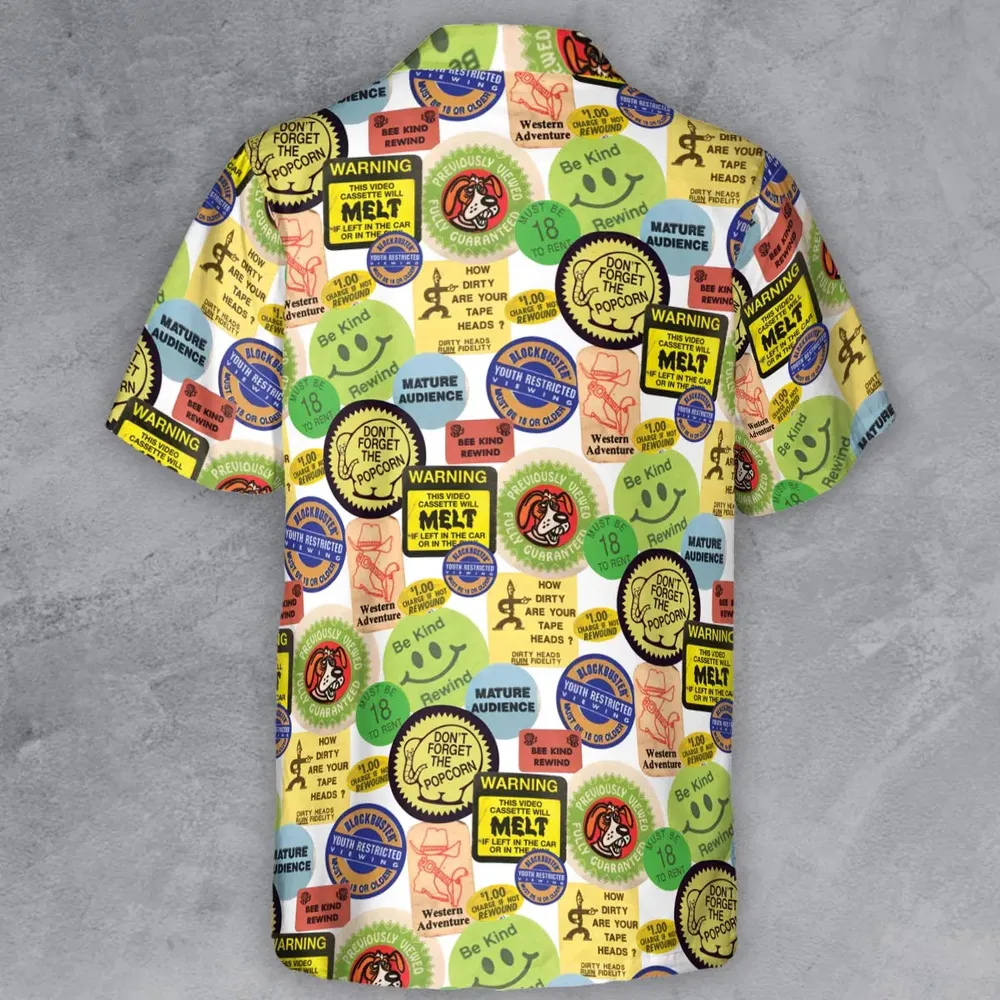 1976 Future Is Here VHS Button Down Shirt - 3