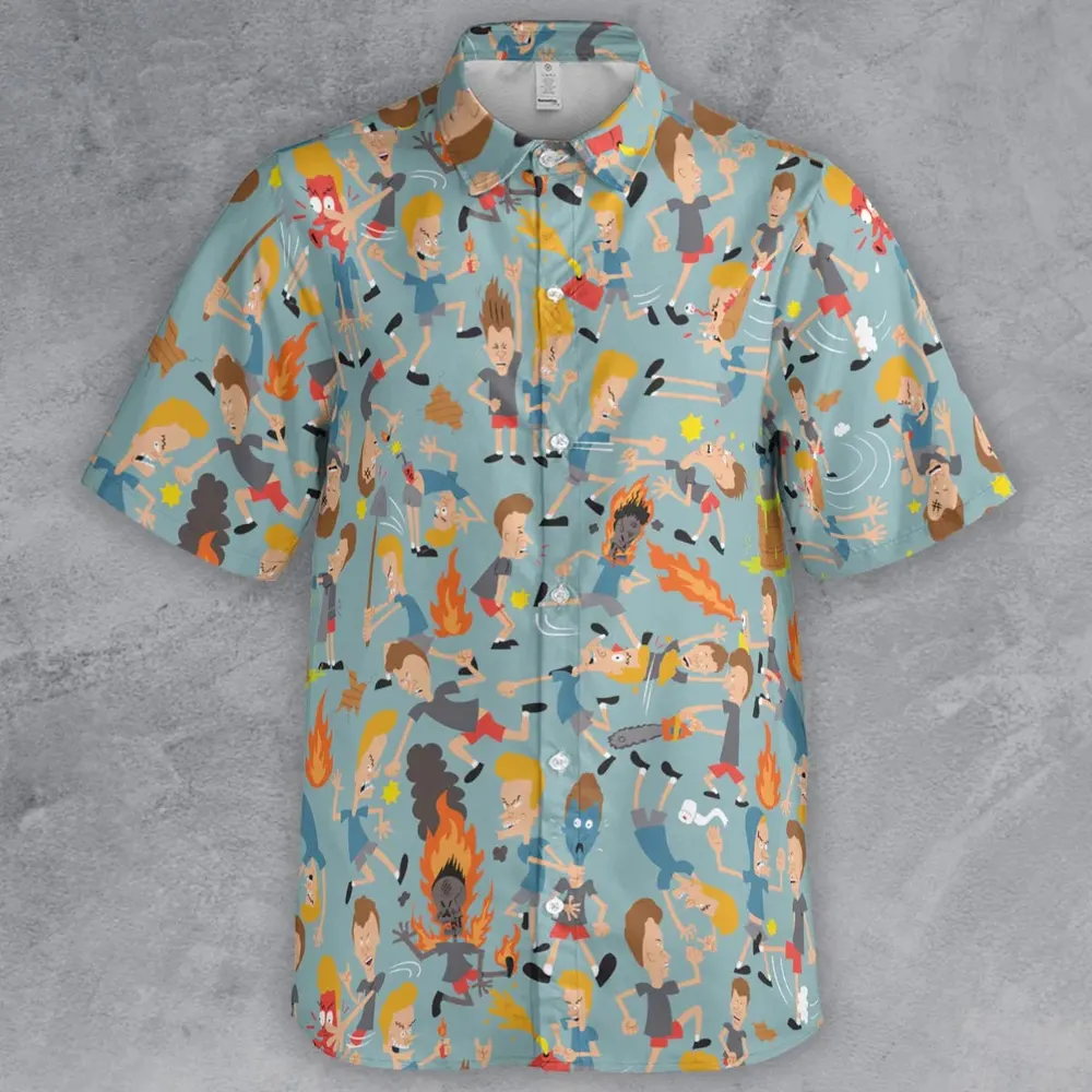 Beavis And Butt-Head Great Cornholio Button Down Shirt - 2