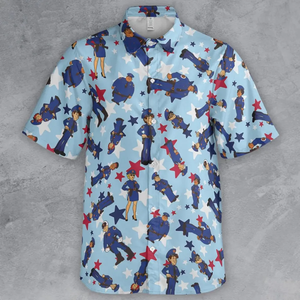 Police Academy Cartoon Characters Button Down Shirt - 2