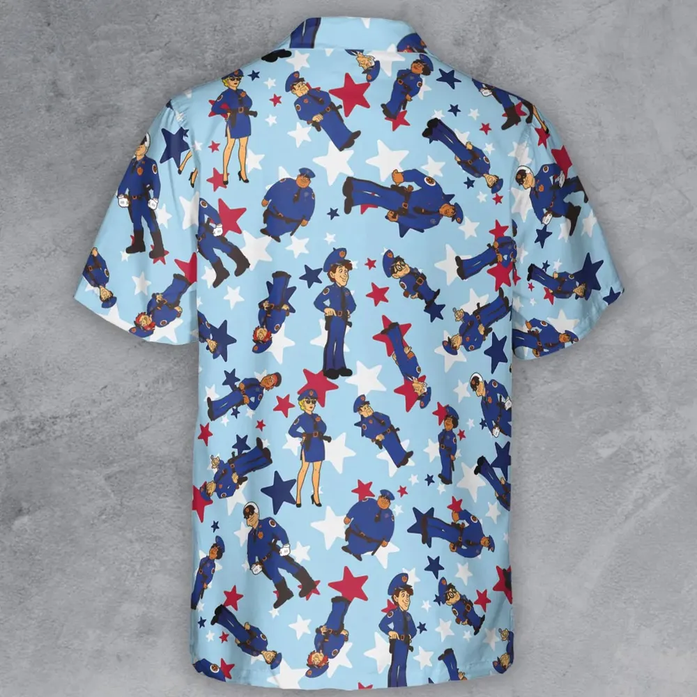 Police Academy Cartoon Characters Button Down Shirt - 3
