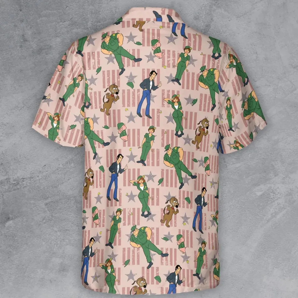 Laverne And Shirley with The Fonz Button Down Shirt - 3