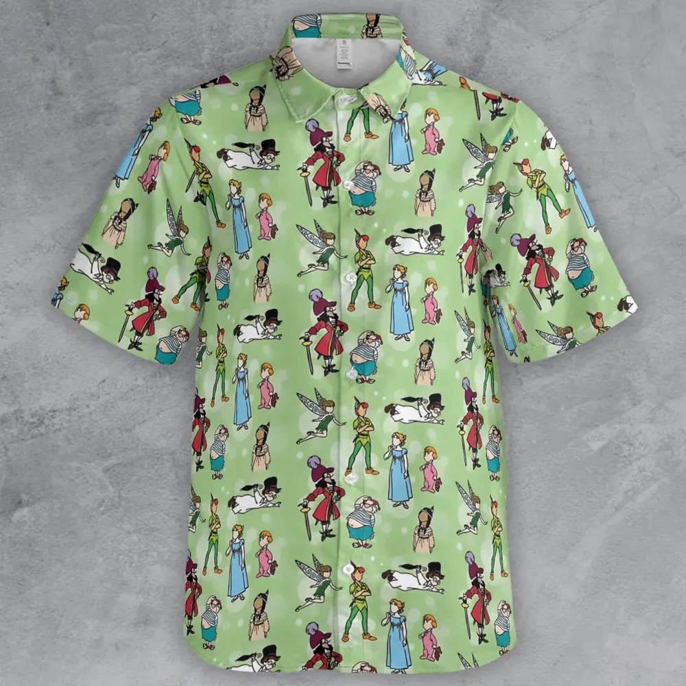 Neverland Doodles Peter Pan Button Down Shirt - 2