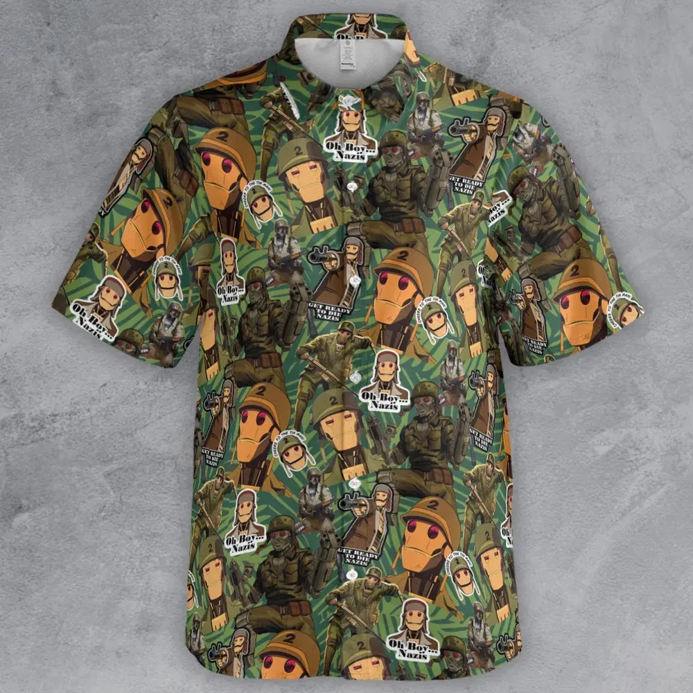 GI Robot Creature Commandos Button Down Shirt - 2