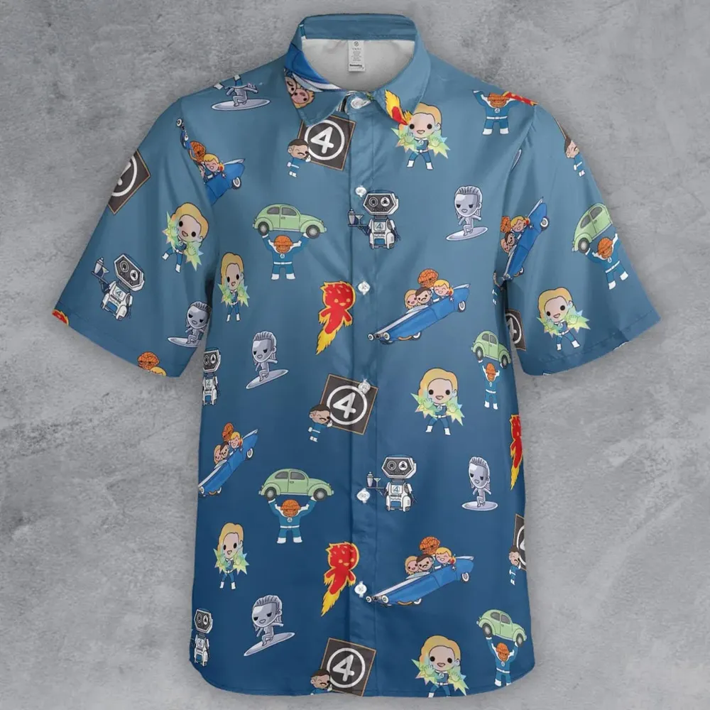 Power Up Fantastic Four Button Down Shirt - 2