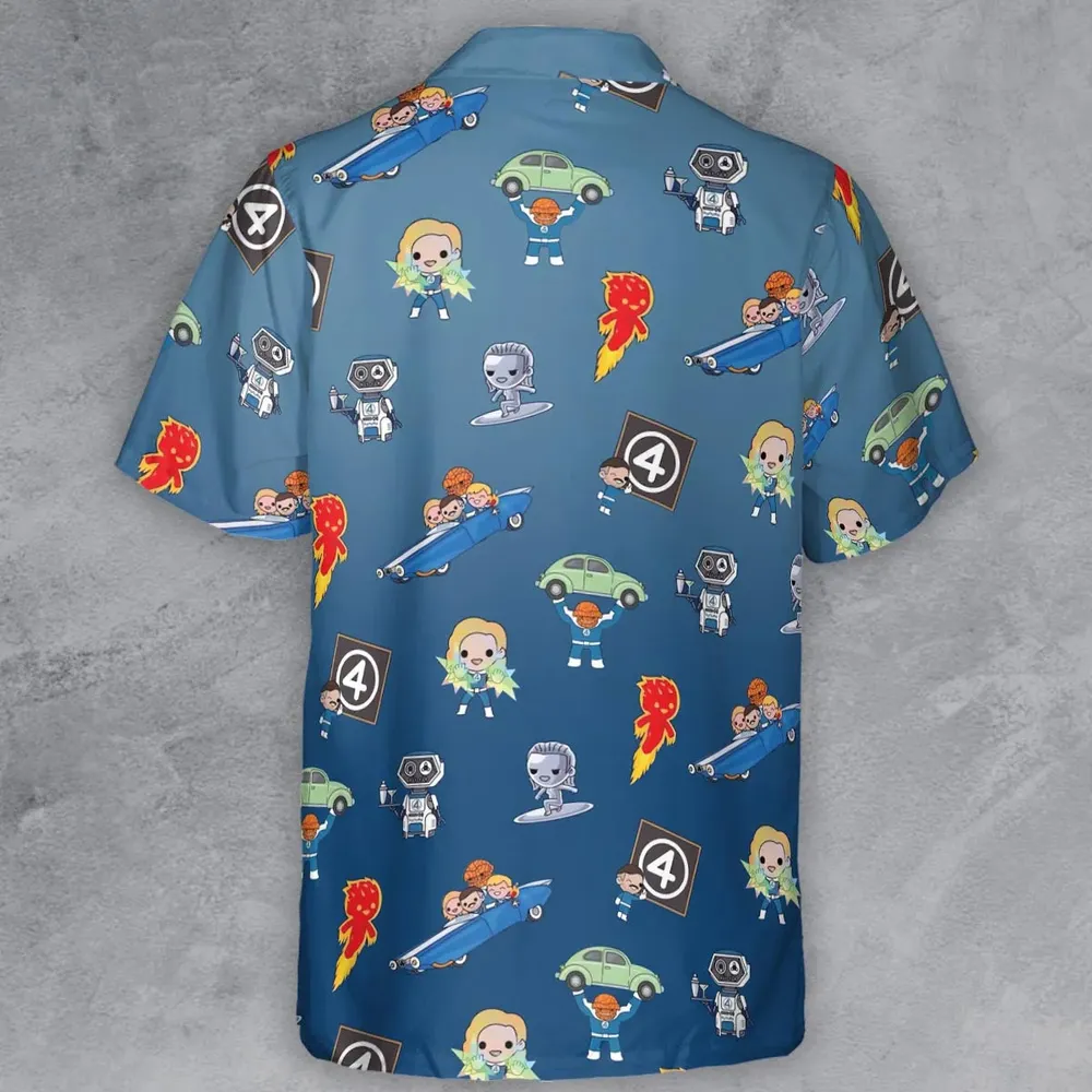 Power Up Fantastic Four Button Down Shirt - 3