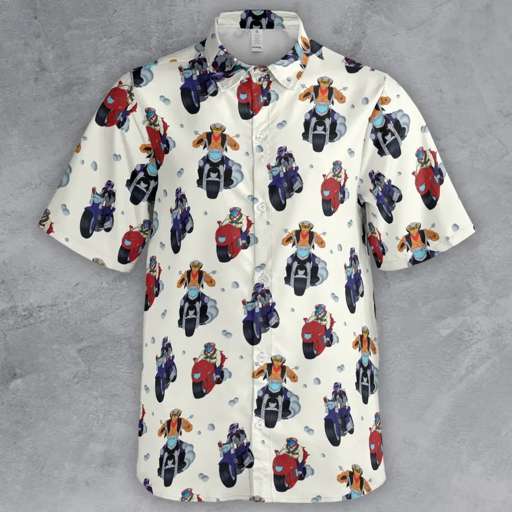 Biker Mice Characters Button Down Shirt - 2