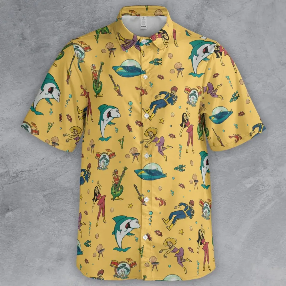 Undersea Style Jabberjaw Button Down Shirt - 2