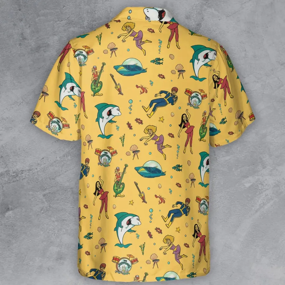 Undersea Style Jabberjaw Button Down Shirt - 3